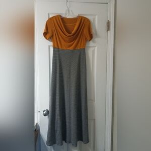 Gold And Striped Dress